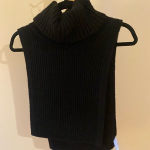 NWOT black LOFT rubbed Dickey sweater. OS
